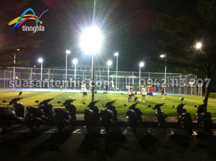 Thi công sân bóng đá Tân Thuận