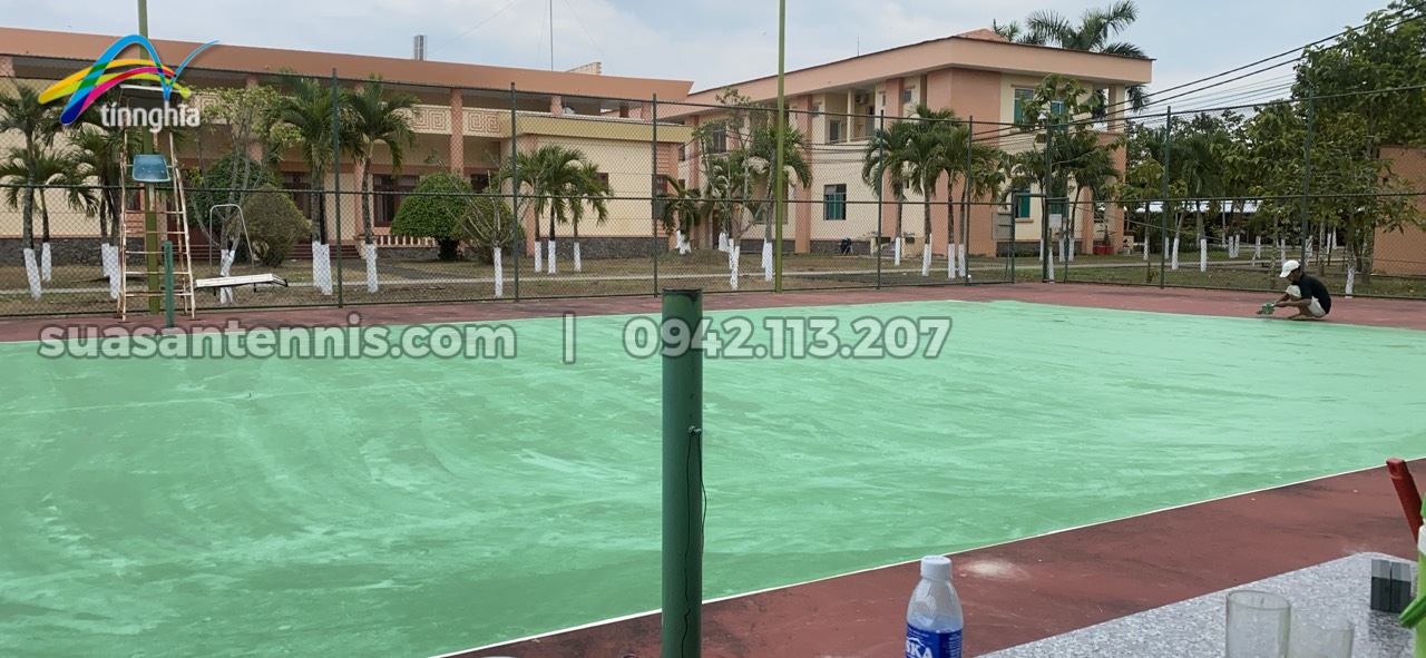 Tín Nghĩa sửa chữa sân tennis cho bộ tư lệnh biên phòng TP Cao Lãnh 9