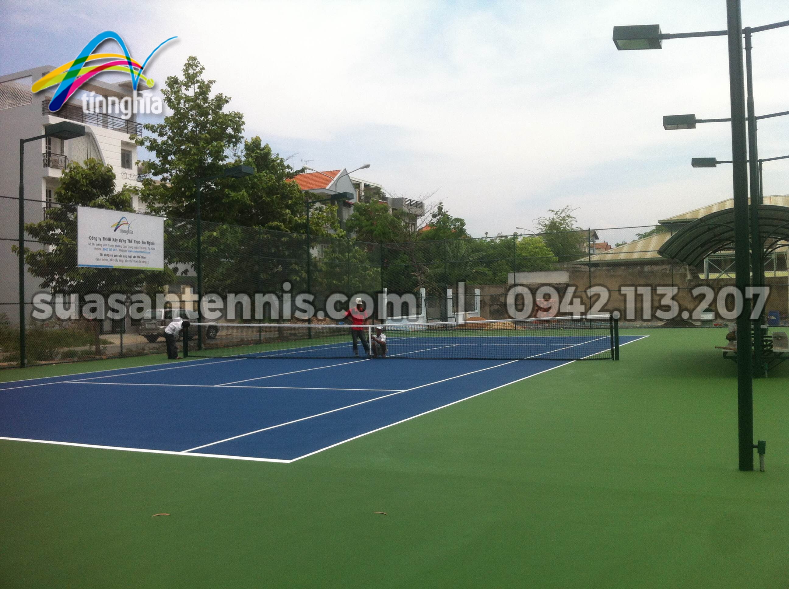 Construct 2 Tennis Courts "Ca Sau Hoa Ca" - April 2015