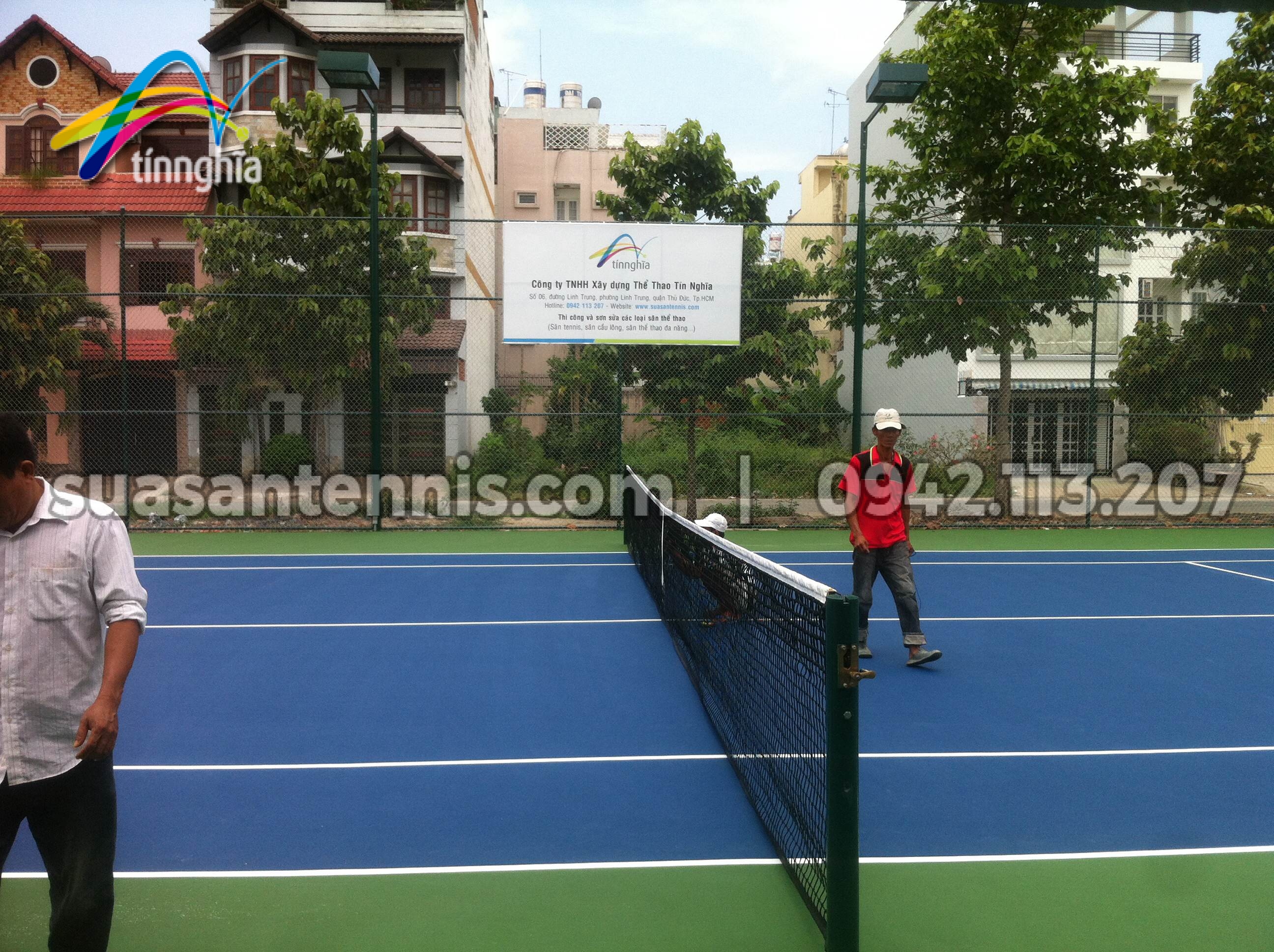 Construct 2 Tennis Courts "Ca Sau Hoa Ca" 2 - April 2015